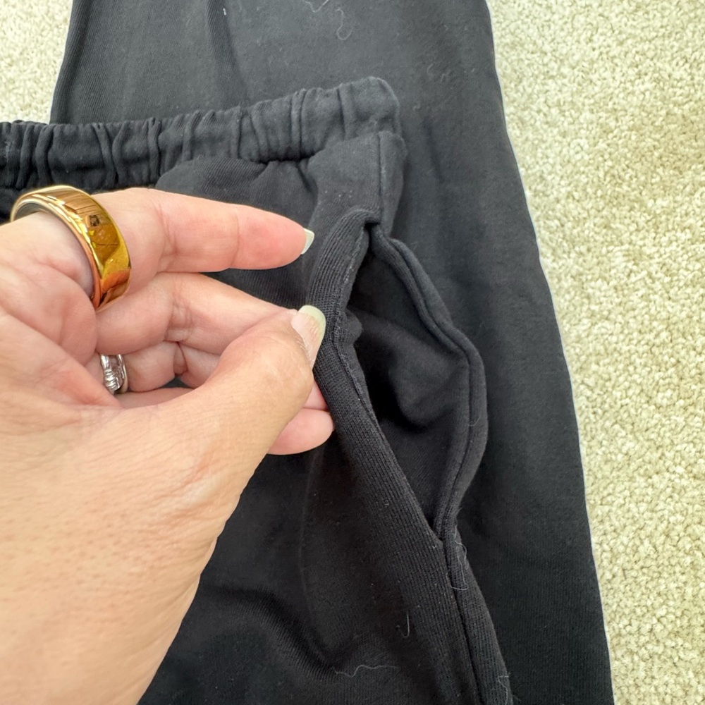 Lanston Black Wide Leg Drawstring Pant Size Medium - Picture 8 of 9
